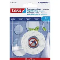 TESA Powerbond Serie - Montage Tape - Voor Tegels en Metaal - 1,5M x 19MM