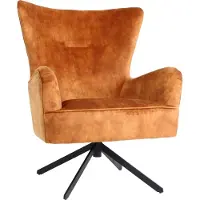 Mendler Loungefauteuil -L63, cocktailfauteuil Gestoffeerde fauteuil Relaxfauteuil, draaibaar, vintage fluweel Metaal ~ goudbruin