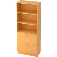 Hammerbacher Matrix Gemelamineerde spaanplaat Archiefkast 2 Planken 800 x 420 x 2.004 mm Bruin Beuken