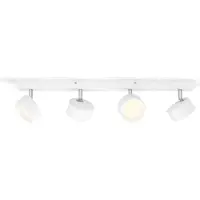 Philips Opbouwspot Bracia - Wit - 8cm - Warm Wit - 4x5,5w