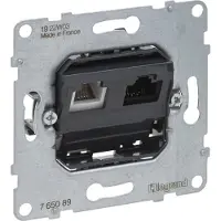 Legrand SEANO inzetdoos voor dataverbindingen, RJ11+RJ45, Cat. 6, UTP, 1 stuk.