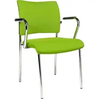 Topstar Bezoekersstoel - stof - gestoffeerde rugleuning - groen - set van 2