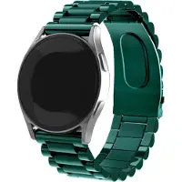Strap-it Stalen schakel bandje - geschikt voor Polar Ignite / Ignite 2 / Ignite 3 / Unite / Pacer - groen