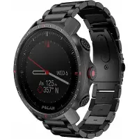 Strap-it Stalen schakel bandje - geschikt voor Polar Grit X / Grit X Pro / Vantage M / M2 / M3 / V3 - zwart