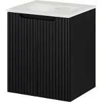 En.casa Wastafelonderkast Newport met wastafel 50x57x39 cm zwart en wit []
