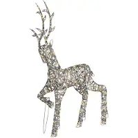 Beliani HUSAVIK - LED kerstdecoratie - Zilver - IJzer