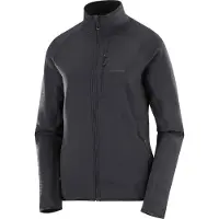Salomon - Women's Sntial Lightwarm Full Zip - Fleecevest XS, zwart/grijs