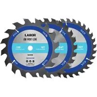 Labor HM cirkelzaagblad hout 135x12,7x2,2mm - 16,24,30T (3 Stuks)