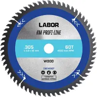 Labor HM cirkelzaagblad hout 305x30x3,2 mm 60T