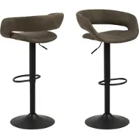 Actona Grace barkruk staal/stof 2 stuks