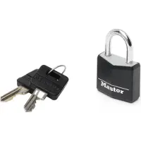 Masterlock 30mm - 18mm hardened steel shackle, 5mm diam. - double locking - 4-pin - 9130EURDBLK