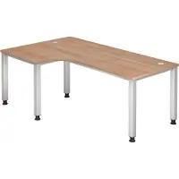 Hjh OFFICE PRO QUEO 82 S - 200 x 120 Walnoot Tafelhoogte I In hoogte verstelbaar