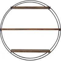 Homitis Moderne Woody Fashion Wandplank | 100% Vurenhout en Metaal | Zwart Notenhout.