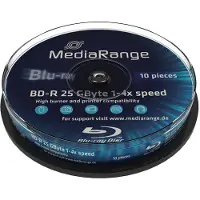 MediaRange - 10 x BD-R - 25 Go 6x - spindle