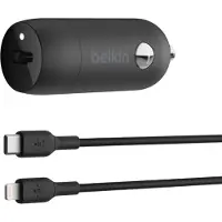 Belkin BoostCharge 30 W USB-C-autolader + USB-C naar Lightning-kabel