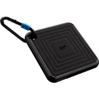Silicon Power PC60 draagbare SSD - 1000 GB - USB type A naar USB type C - 3.2 Gen 1 (3.1 Gen 1) - 540 MB/s - zwart