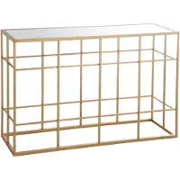 J-Line Console spijlen metaal/glas goud