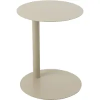 J-Line Bijzettafel rond metaal beige