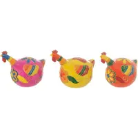 J-Line Kippen bloemen resin mix medium assortiment van 3