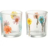 J-Line T-lichthouder posy small glas mix assortiment van 2