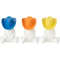 J-Line Beeld cowboyhoed hars mix assortiment van 3