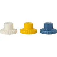 J-Line Kandelaar strepen porselein mix assortiment van 3