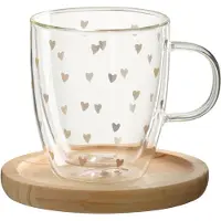 J-Line Tas hart glas transparant/goud
