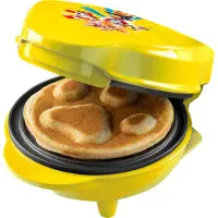 Bestron Wafelijzer - APP500Y - 550W - Paw Patrol mini wafel - Hondenpoot vorm - Rubble - Geel - 5 jaar garantie