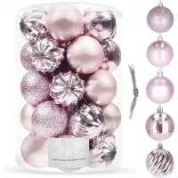 Springos Kerstballen | 20 Stuks | 6 cm | Roze