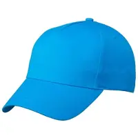 Myrtle beach Baseball pet/cap 5 panels - 10x stuks - turquoise blauw - volwassenen - Voordelige caps - katoen - klittenband sluiting