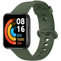 Strap-it Siliconen Smartwatch bandje - Geschikt voor Redmi Watch 2 - Lite siliconen bandje - groen - Horlogeband / Polsband / Armband