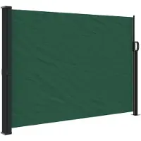 vidaXL Windscherm uittrekbaar 140x300 cm donkergroen