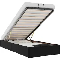 vidaXL Bedframe zonder matras 90x190 cm kunstleer zwart