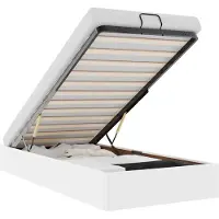 vidaXL Bedframe zonder matras 90x200 cm kunstleer wit