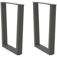 vidaXL Eettafelpoten 2 st V-vormig 60x(72-73,3) cm staal antraciet