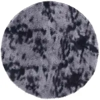 vidaXL Hoogpolig vloerkleed NAVARRA 160x160 cm polyester donkergrijs