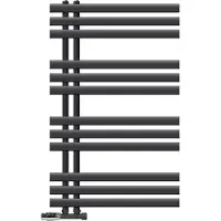 LuxeBath Badkamerradiator middenaansluiting 600x1000 mm antraciet met muuraansluitset