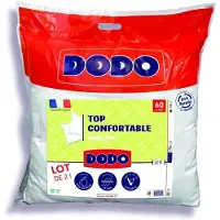 Dodo - Set van 2 kussens - Comfortabel - 60 x 60 cm - 100% polyester VOLUPT'AIR - Wit
