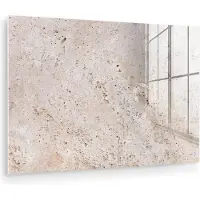 MuchoWow Glasschilderij 180x120 cm - Schilderij acrylglas - Textuur - Beige - Patroon - Kunst - Foto op glas - Muurdecoratie woonkamer - Wanddecoratie slaapkamer - Schilderijen