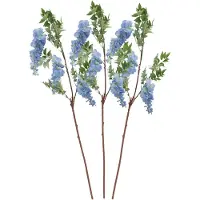 Chaks Blauweregen/wisteria - 3x - kunstbloemen - blauw - 110 cm - kunstplanten/kunsttakken