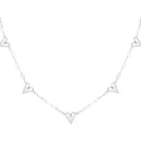 Yehwang ketting - Hearts unfolded - Zilverkleurig - Stainless steel