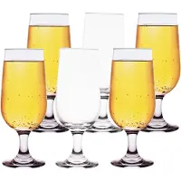 Alessandro Bierglazen Cerveza - 6x stuks - voetglas - 400 ml - 7,5 x 19 cm - bierglas