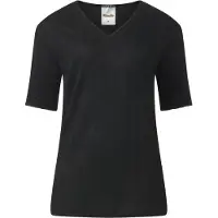 Lunatex - dames thermo T-shirt korte mouw - zwart - maat XL