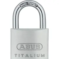 ABUS Hangslot titalium - 20mm - aluminium/beugel gehard staal met NANO-Protect (Verpakt in blister)