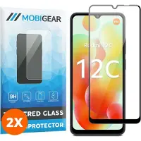 Mobigear Screenprotector geschikt voor Xiaomi Redmi 12C Glazen | Premium Screenprotector - Case Friendly (2-Pack)