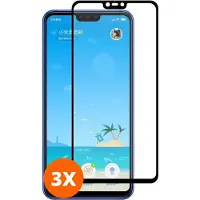 Mobigear Screenprotector geschikt voor Xiaomi Mi Play Glazen | Premium Screenprotector - Case Friendly - Zwart (3-Pack)