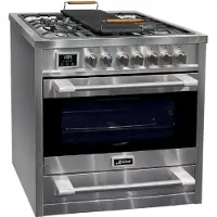 Kaiser - gasfornuis - HGE 93505 R Gasfornuis - 90 cm - roestvrij staal - rvs - Inox - Range Coocker