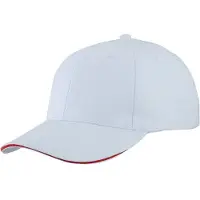 Myrtle beach Volwassenen Unisex Licht Geborsteld Broodjesdop (Wit/rood)