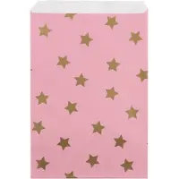 Rotim 200x Papieren Zakjes Stars Gold 17x25cm