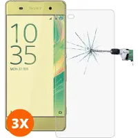 Mobigear Screenprotector geschikt voor Sony Xperia XA Glazen | Screenprotector - Case Friendly (3-Pack)